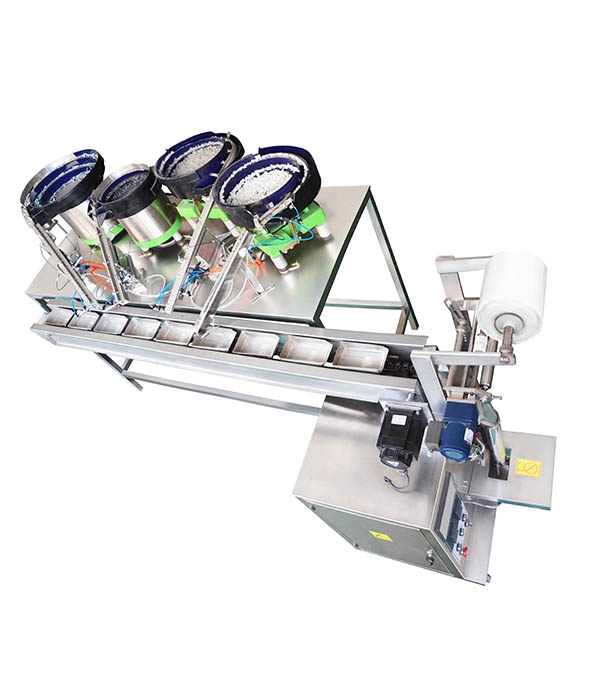 MK-LS4四盤下料五金配件螺絲包裝機